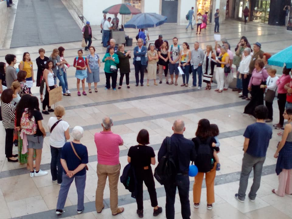 Coimbra: Protesto contra acórdão judicial machista – Foto de Rui Pedro
