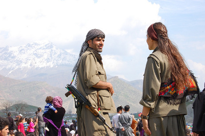 Guerrilheiros do PKK. Foto de Nora Miralles.