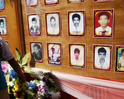 Fotos de vítimas do massacre de Santa Cruz.