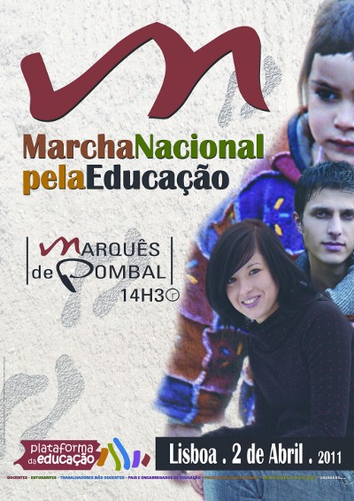 Cartaz da Marcha Nacional da Educação
