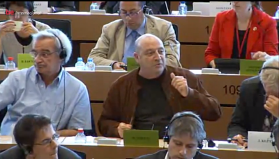 Miguel Portas na audição da Comissão de Economia do Parlamento Europeu dedicada à situação económica na Europa.