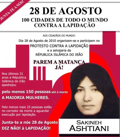 A campanha internacional de solidariedade já conseguiu pelo menos evitar a morte por lapidação de Sakineh Ashtiani, mas a justiça iraniana quer agora enforcá-la.