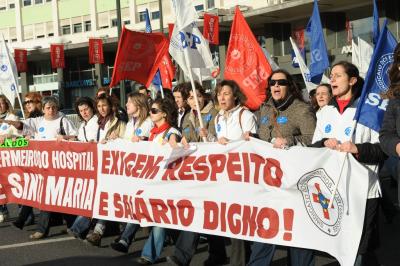 Enfermeiros voltam à luta. Foto de Paulete Matos
