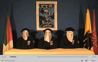 Imagem do vídeo onda a ETA anuncia um cessar-fogo