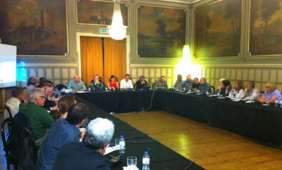Mesa da Conferência Internacional realizada em Lisboa, promovida pelo Bloco de Esquerda
