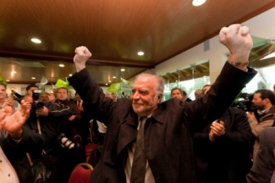 Manuel Alegre no almoço com sindicalistas em Palmela - Foto recolhida do site manuelalegre2011.pt