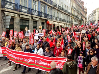 Jornada nacional de luta e ação da CGTP, manifestação de Lisboa - Foto de Paulete Matos