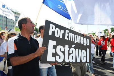 O estudo diz que o número de trabalhadores portugueses que considera “negativo” o estado actual das relações laborais aumentou 6,8 pontos percentuais face a janeiro, para 43,3 por cento. Foto Paulete Matos