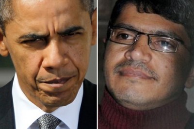 Presidente Obama e o jornalista iemenita Abdulelah Haider Shaye