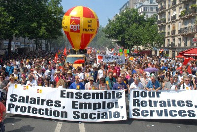 Manifestação de 24 de Junho de 2010 em Paris, foto de Patrice Leclerc, Photothèque du mouvement social