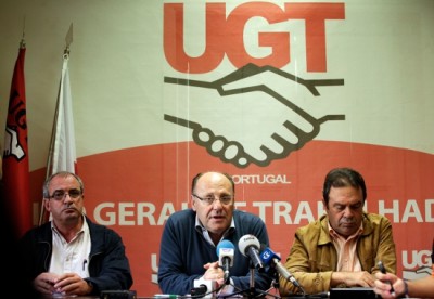Conferência de imprensa no final da reunião do Conselho Geral da UGT, durante a qual foi ratificada a greve geral de 24 de Novembro e apreciada a proposta do OE’2011.Foto de António Coutrim/Lusa.