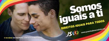 Cartaz da campanha da JS sobre o casamento gay