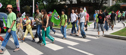A Marcha andou por Aveiro, distrito muito afectado pela precariedade e pelo desemprego