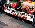 Concentração de trabalhadores da PT. Clique para ampliar