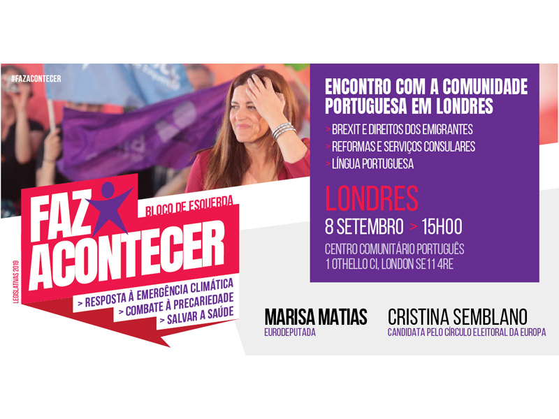 Marisa abre campanha em Londres com comunidade portuguesa