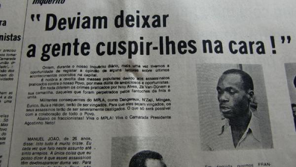 Artigos como este do Jornal de Angola incitavam à violência, à delação e ao ódio