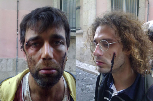 Pedro Pereira e Alexandre Gonçalves, dois dos agredidos pela PSP no Bairro Alto na madrugada de domingo