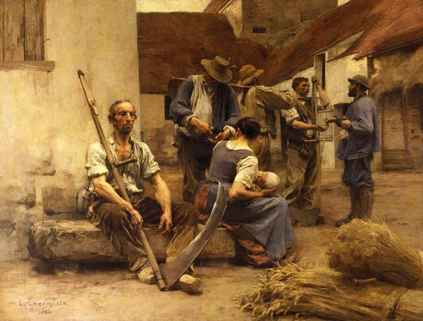 La paye des moissonneurs, Léon-Augustin Lhermitte, 1882.