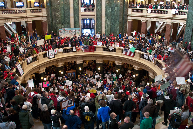 Ocupação do Capitólio do Wisconsin em 2011.