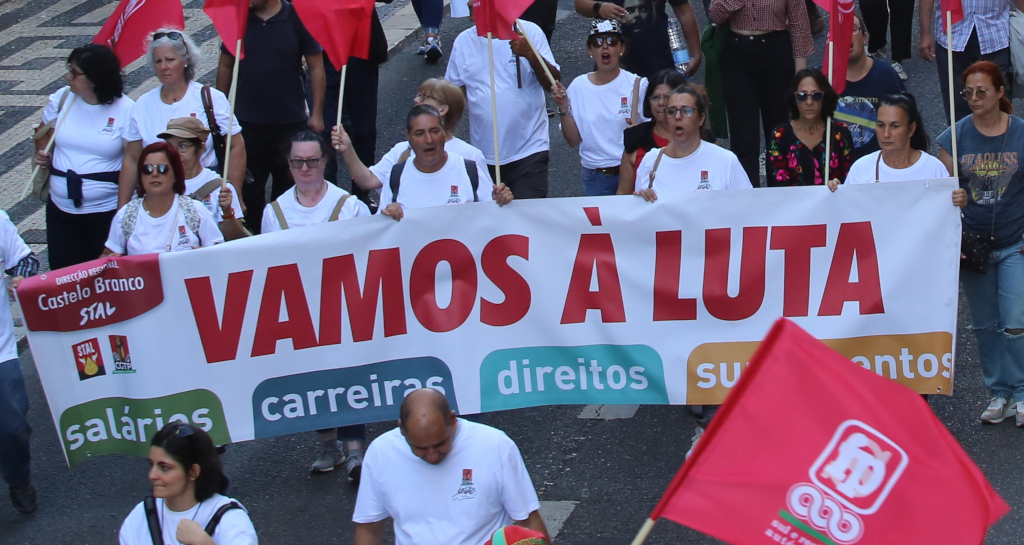Manifestação de trabalhadores da função pública