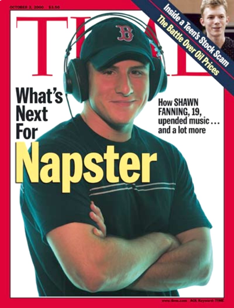 Fundador do Napster na capa da Time