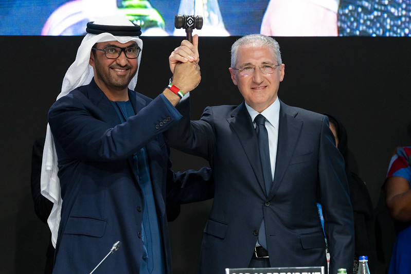 Os presidentes da COP28 e da COP29