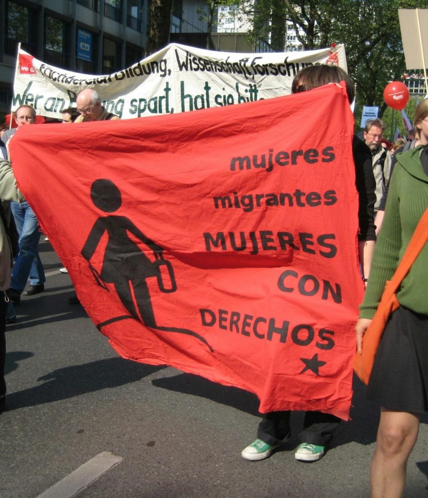 Manifestantes do Respect em Berlim.