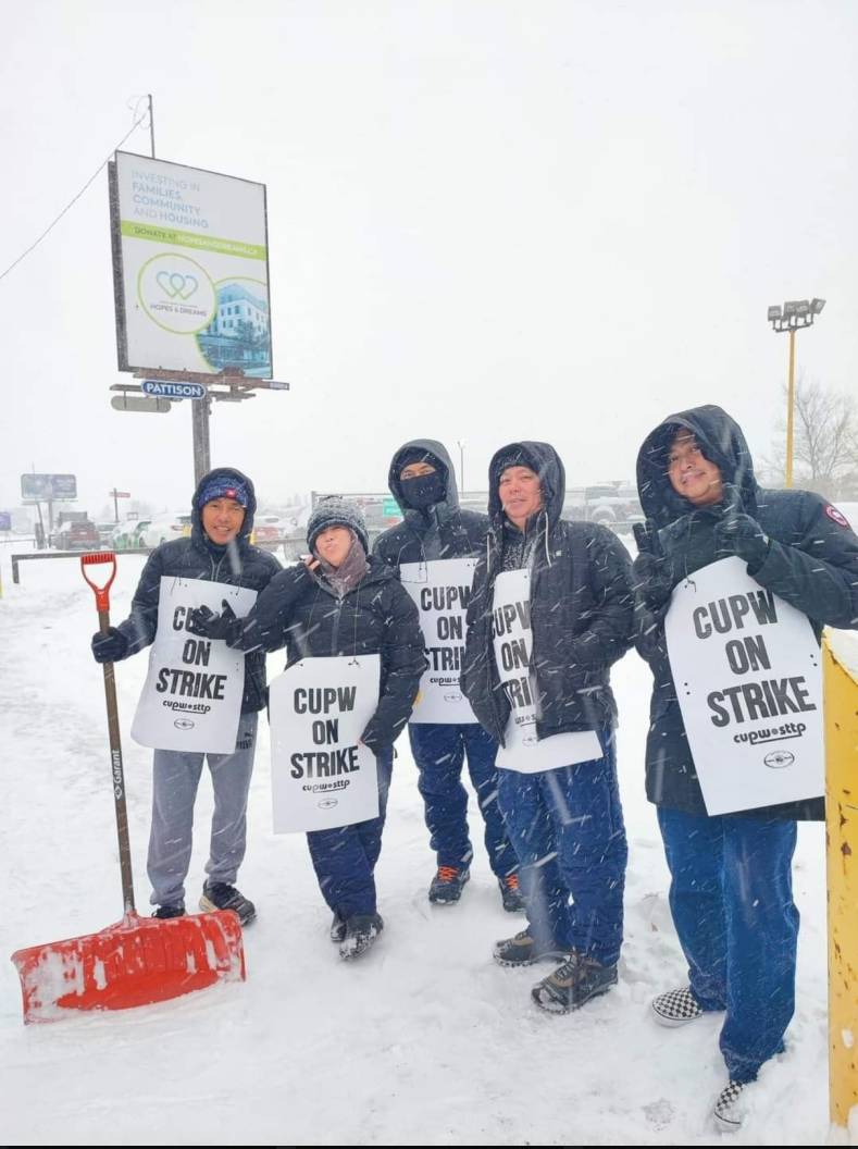 piquete de greve dos correios no Canadá