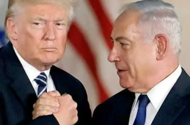 Trump e Netanyahu. Foto publicada no blogue do autor.