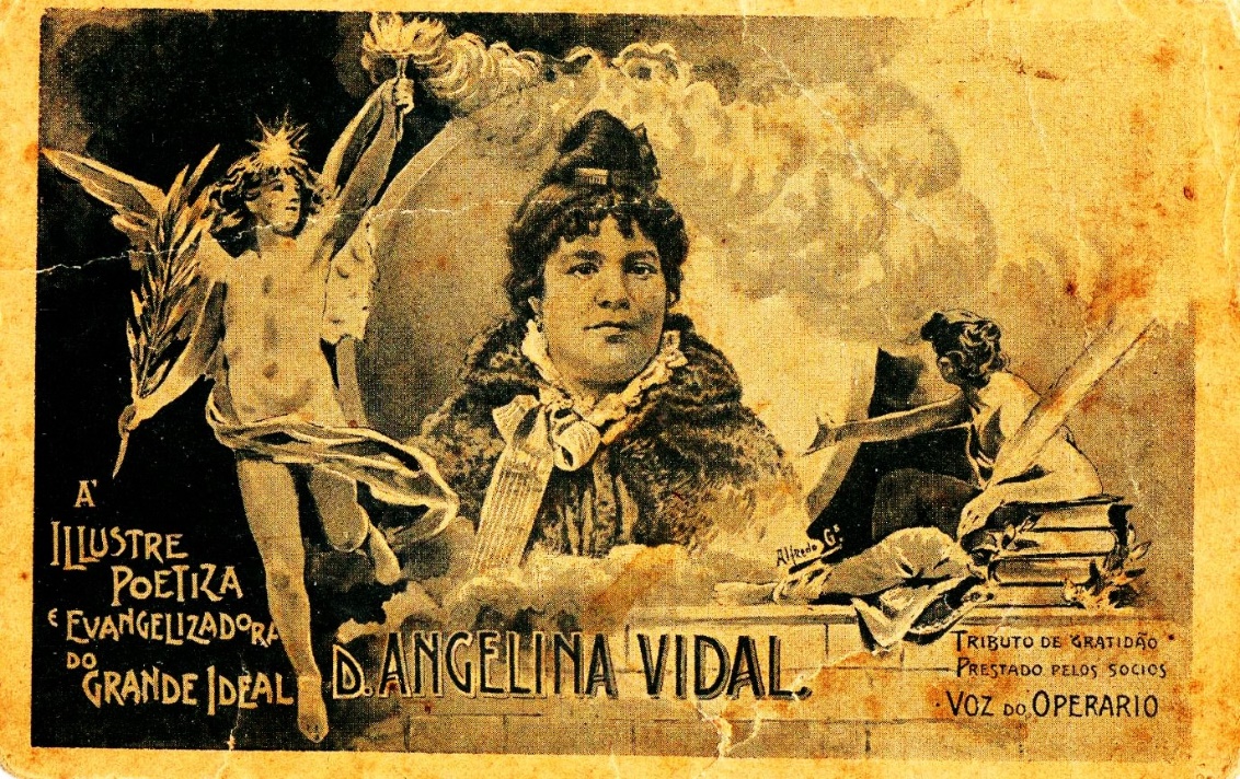 Postal da Voz do Operário sobre Angelina Vidal.