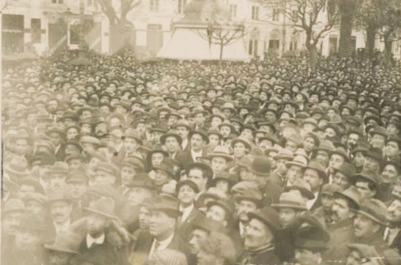 Comício contra as Ditaduras, com participação de socialistas, comunistas e sindicalistas. Lisboa, 18.2.1924