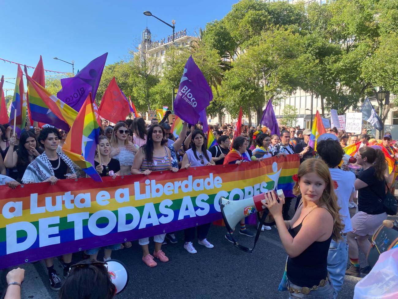 Cortejo do Bloco na Marcha do Orgulho LGBTI+
