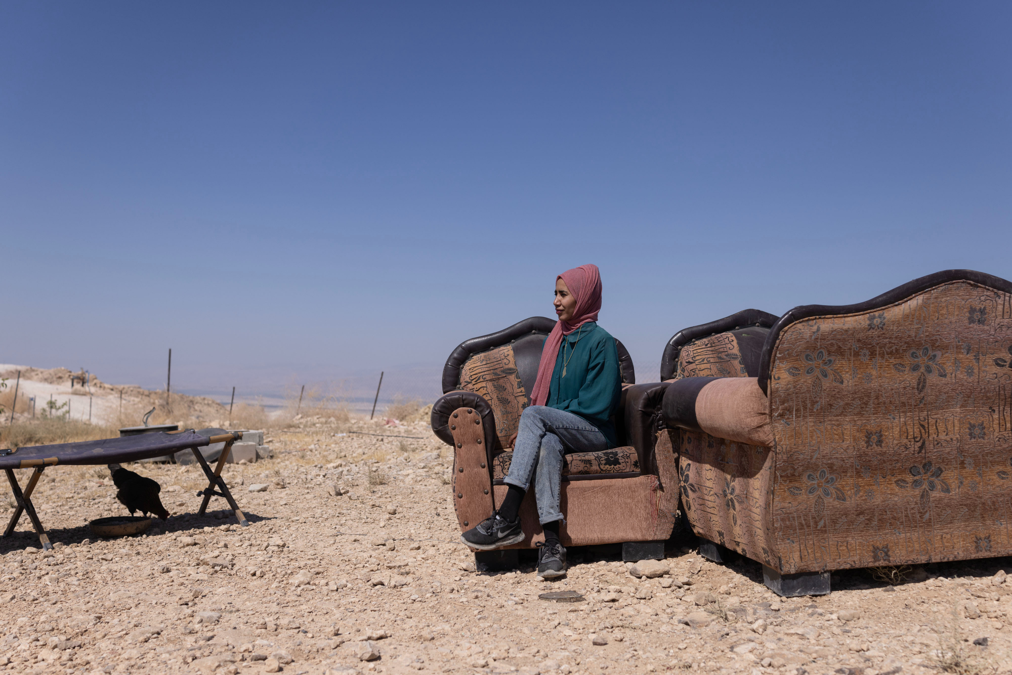 Aaliyah Malihat nos arredores de Jericó, 8 de julho de 2025. (Oren Ziv)