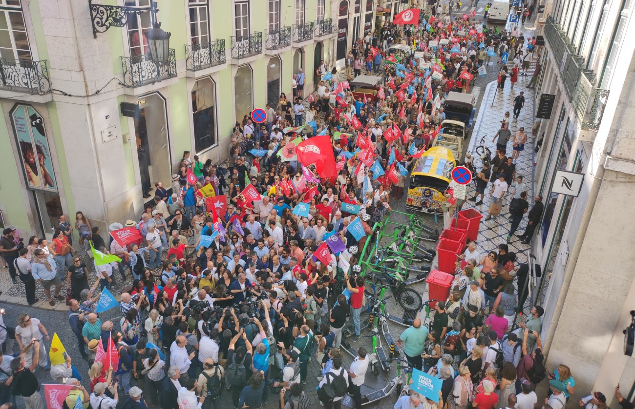 Descida do Chiado da coligação Viver Lisboa.
