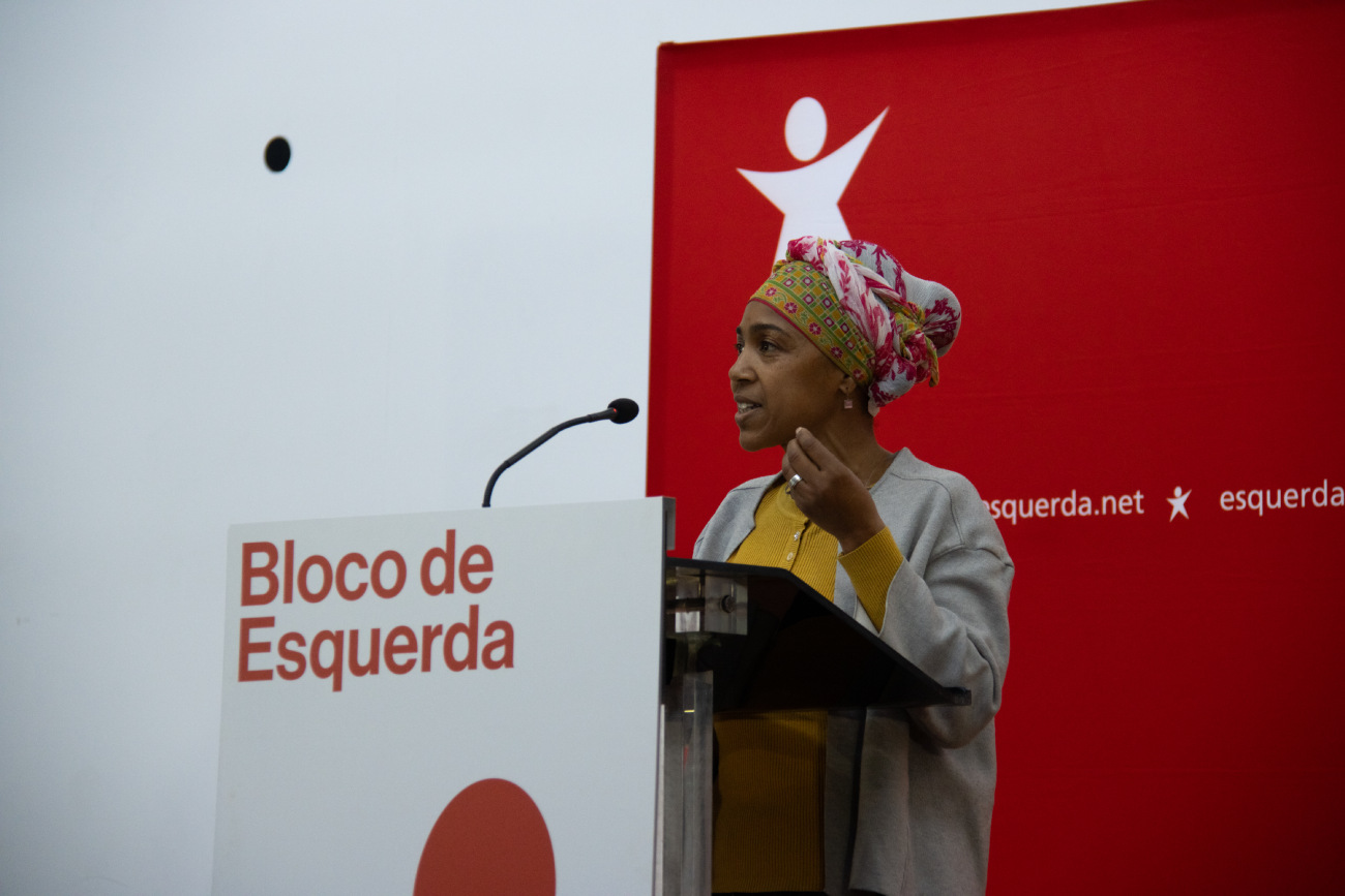 Anabela Rodrigues no almoço do 27º aniversário do Bloco.