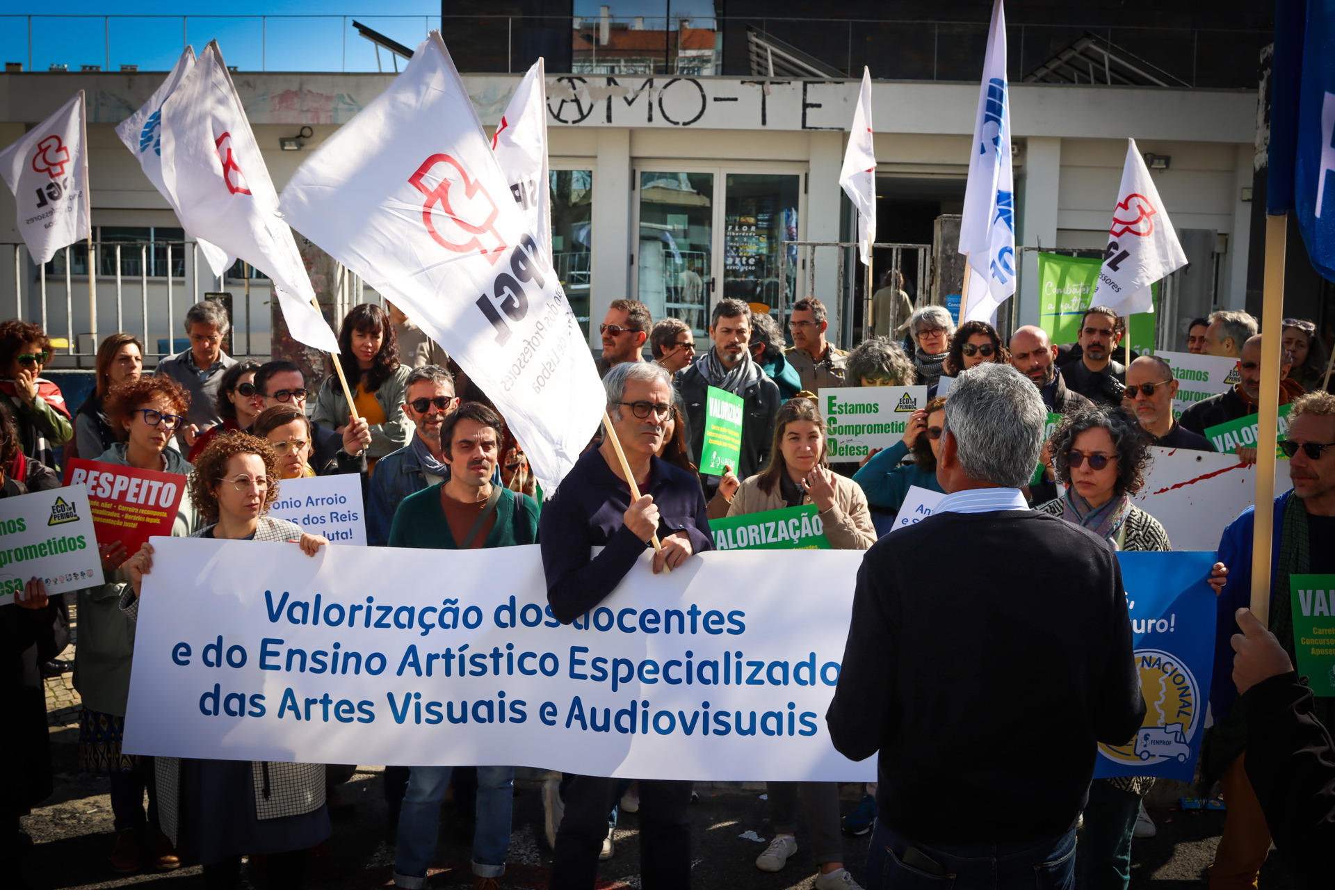 Protesto na escola António Arroio