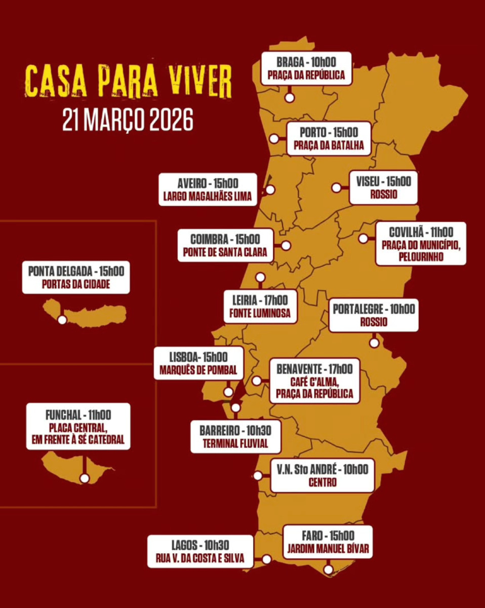 mapa das manifestações