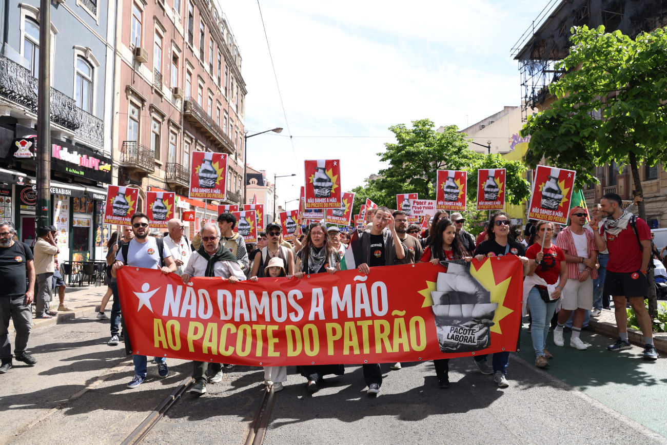 Cortejo do Bloco no 1º de Maio da CGTP em Lisboa