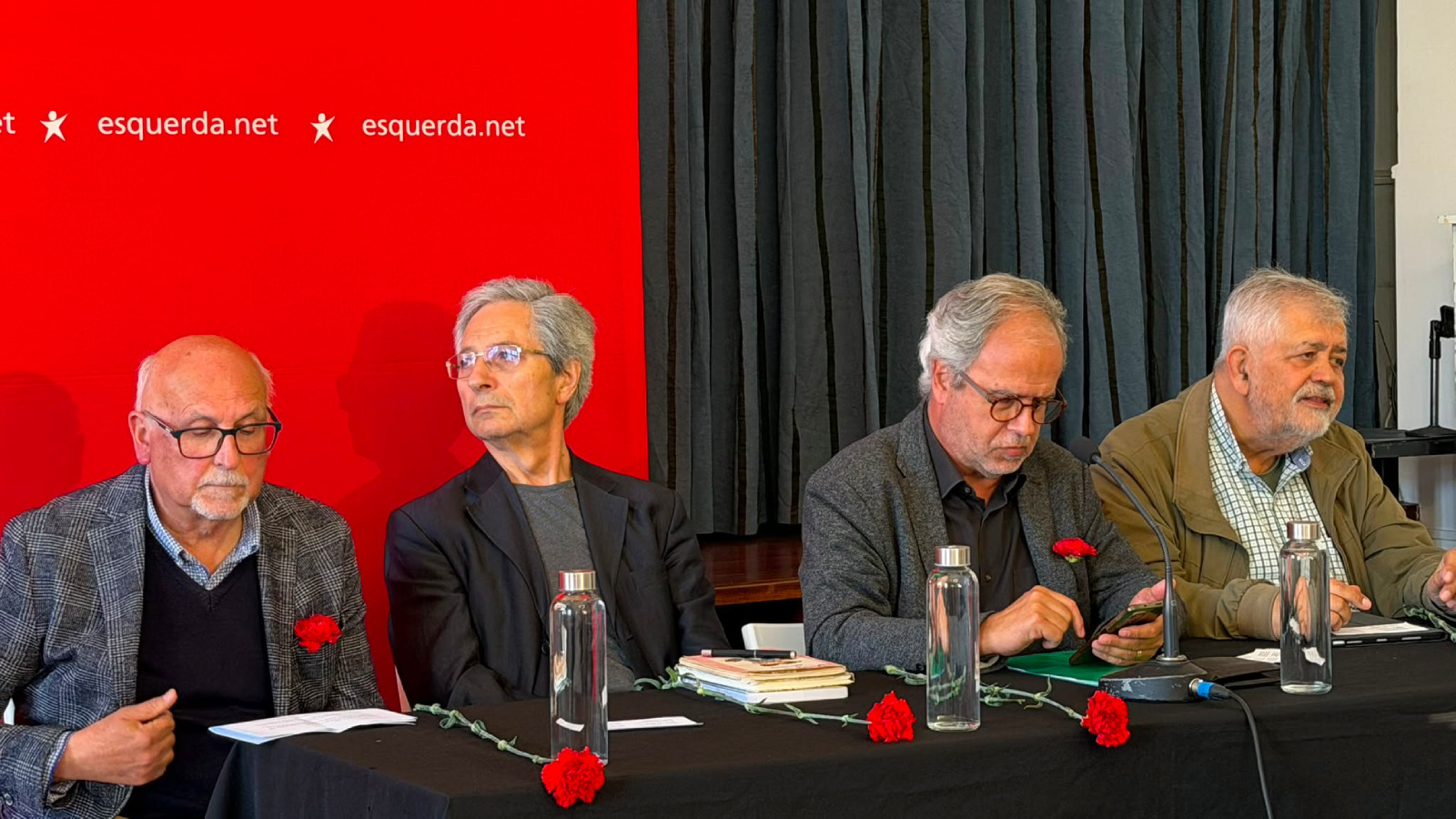 José Castro, Manuel Pinto, José Manuel Pureza e Mário Durval