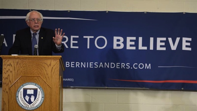 Bernie Sanders está em segundo lugar nas sondagens