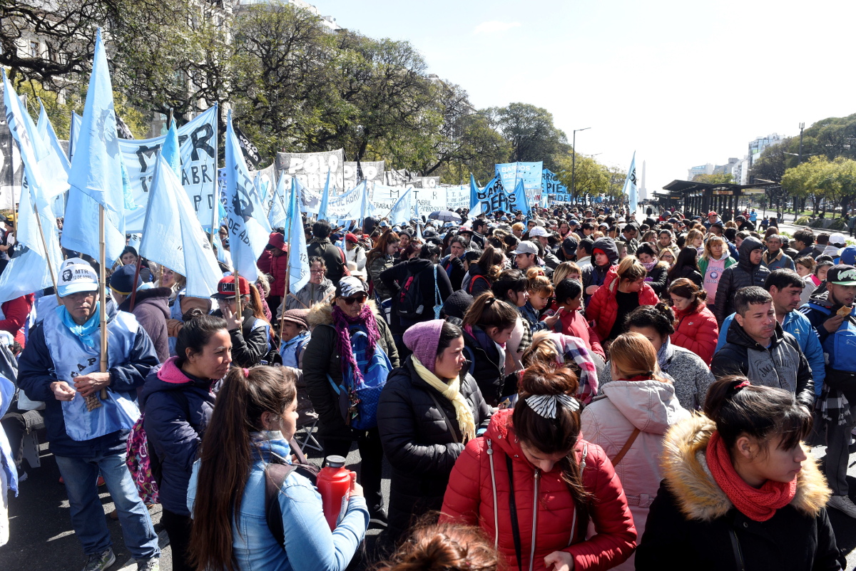 Protesto em Buenos Aires em setembro de 2019. Foto de EPA/Fabian Mattiazzi, Agência Lusa.