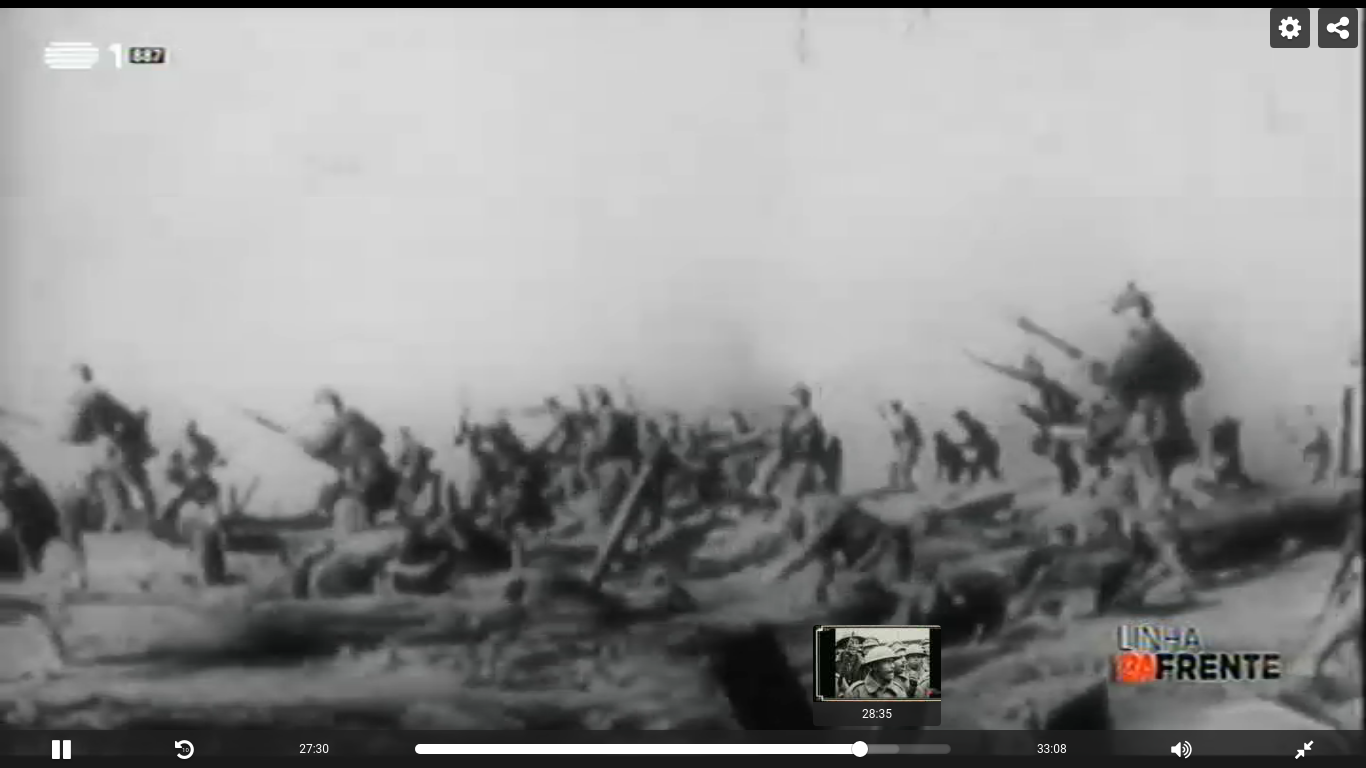 A avançada das tropas germânicas. Fotograma do documentário.