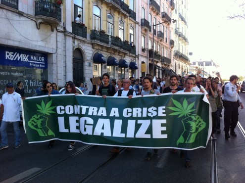 Marcha global da mariajuana 2017, em Lisboa, foto de Luís Branco