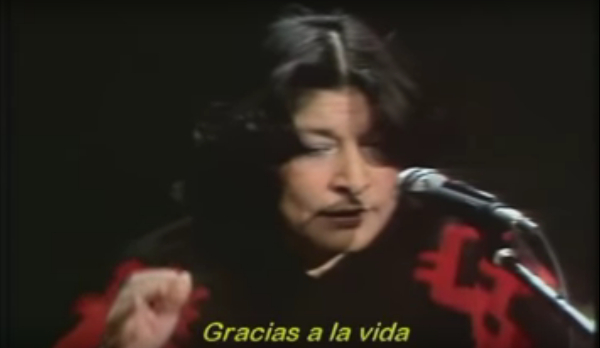 Mercedes Sosa cantou "Gracias a la vida"