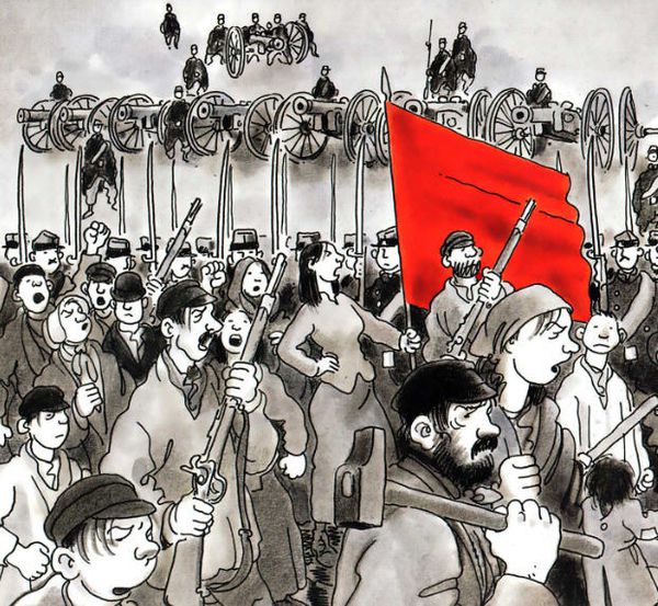 Ilustração sobre a Comuna de Paris. Fonte: Site da Gauche Anticapitaliste.
