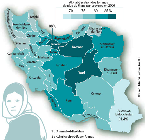 A grande maioria das iranianas sabe ler e escrever 