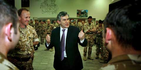 Gordon Brown Domingo em Bassorá, foto da Lusa