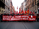 Manifestação anti-guerra em Itália