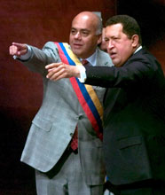 Chavez com o vice-presidente - Foto da Lusa