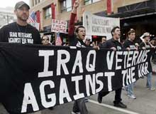 Veteranos contra a guerra do Iraque, manifestação em Janeiro de 2007 em Los Angeles